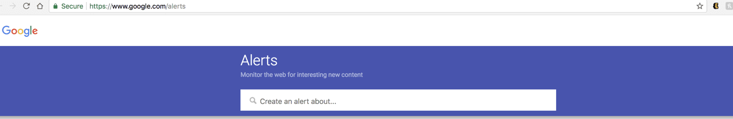 Screenshot of Google custom alert
