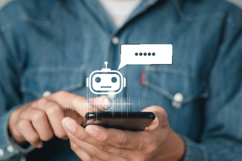 AI chatbot_Chatbot artificial intelligence intelligent robot technology AI. Artificial intelligence technology automatically responds to online messages to help customers instantly.