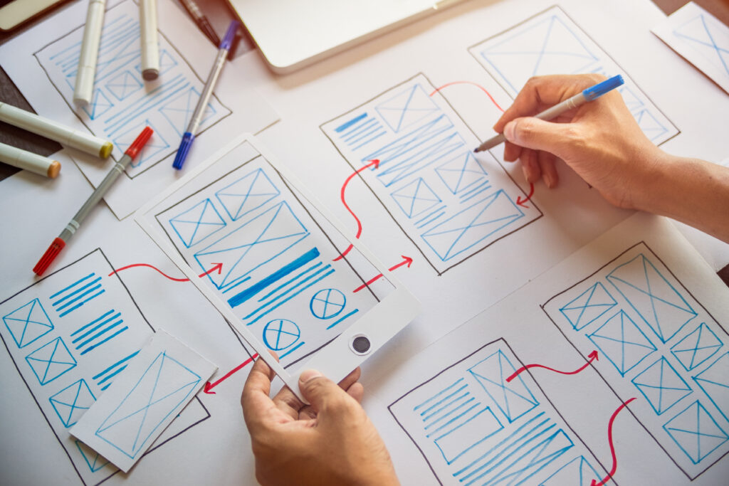 A Chicago FCMO's site design for SaaS work on user experience chart drawn out