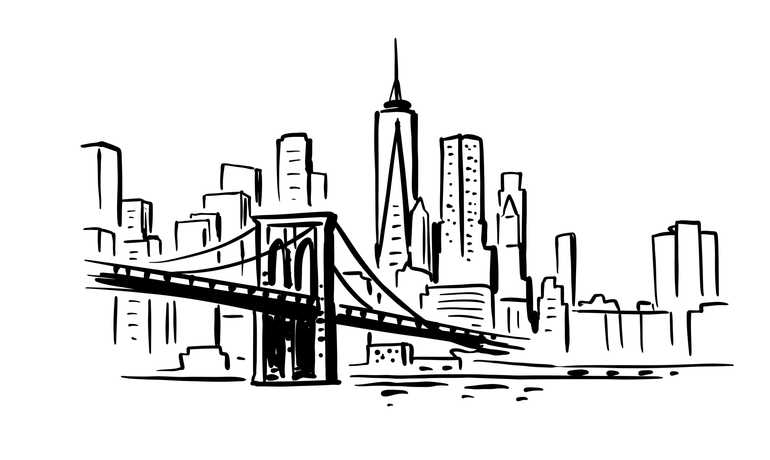 A black and white illustration of the NYC skyline, representing the reasons to hire a New York FCMO